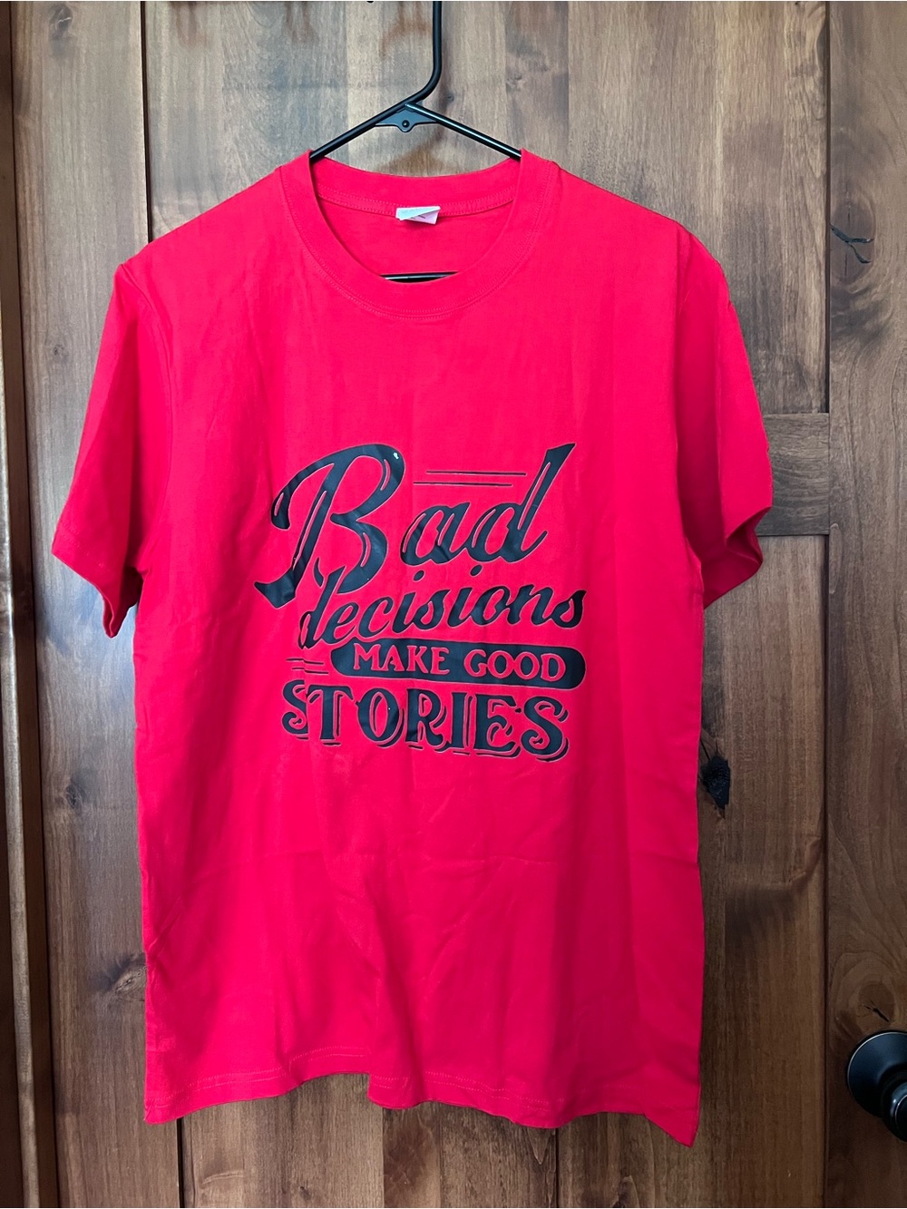 Bad Decisions Make Good Stories Graphic Tee - Red